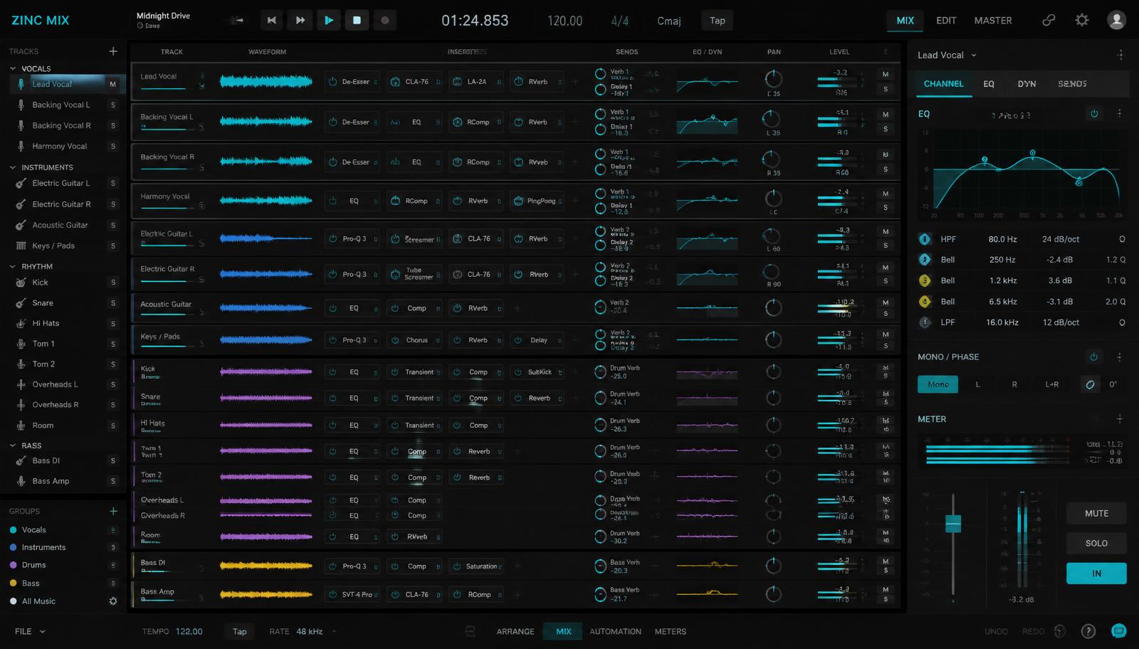 STUDIO PRO · full multi-stem board + Planets